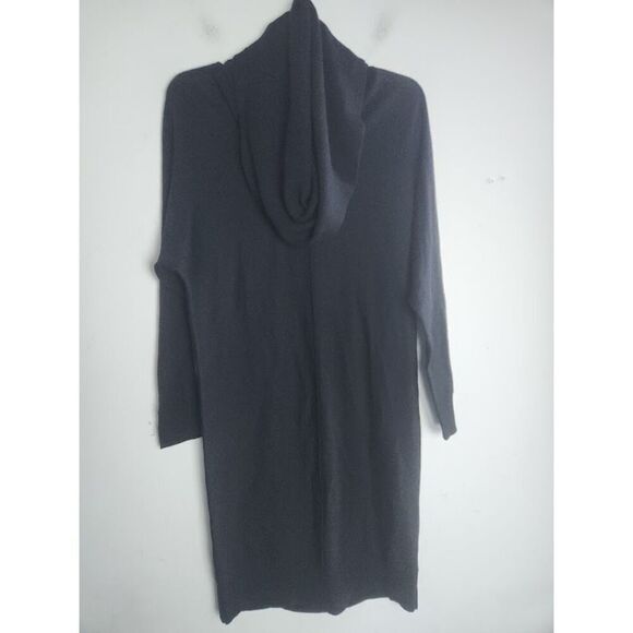 Tahari Women Black Cowl Neck 100% Merino Wool Knit Sweater Dress size Small - Picture 1 of 7